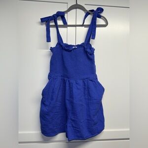 Old Navy Cobalt Blue Smocked Romper